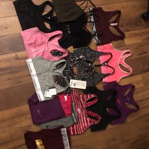 Lot of sports bras